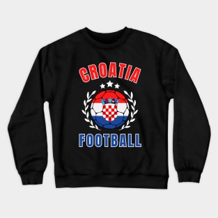 Croatia Football Ball Crewneck Sweatshirt